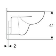 Geberit WC suspendu, chasse profonde Renova Plan 6/5 l, blanc-2