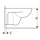 Geberit WC suspendu, chasse profonde Renova Plan 6/5 l, blanc
