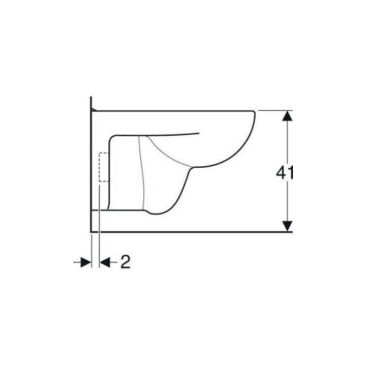 Geberit WC suspendu, chasse profonde Renova Plan 6/5 l, blanc