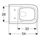 Geberit WC suspendu, chasse profonde Renova Plan 6/5 l, blanc