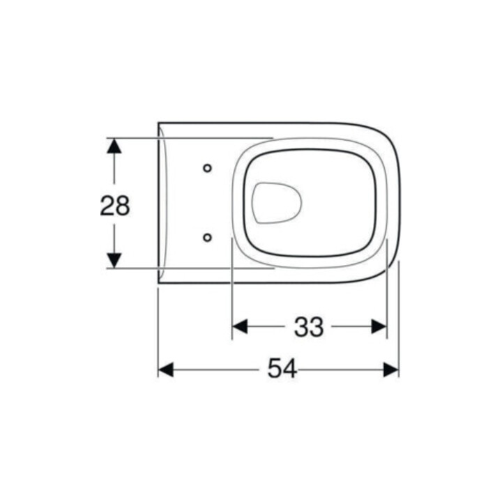 Geberit WC suspendu, chasse profonde Renova Plan 6/5 l, blanc