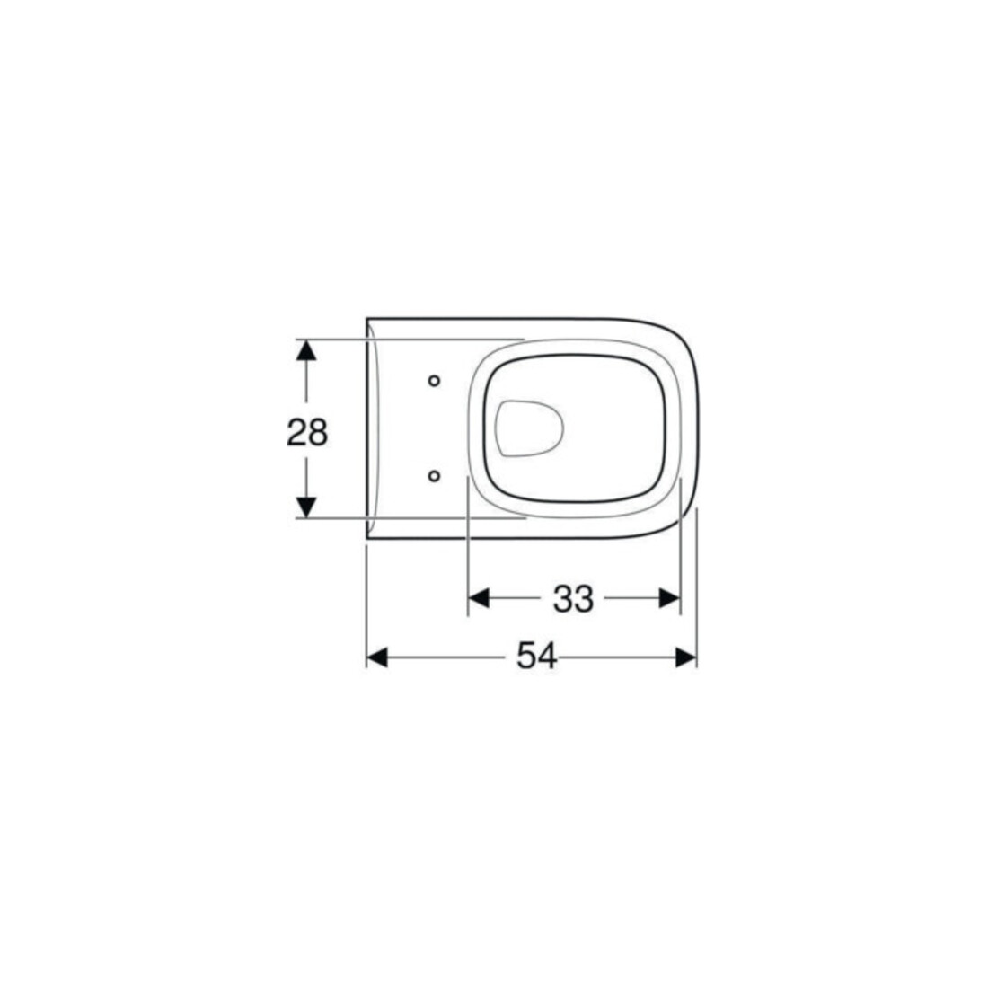 Geberit WC suspendu, chasse profonde Renova Plan 6/5 l, blanc