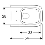 Geberit WC suspendu, chasse profonde Renova Plan 6/5 l, blanc-5