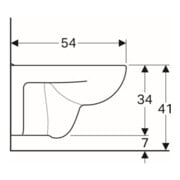 Geberit WC suspendu, chasse profonde Renova Plan 6/5 l, blanc-5