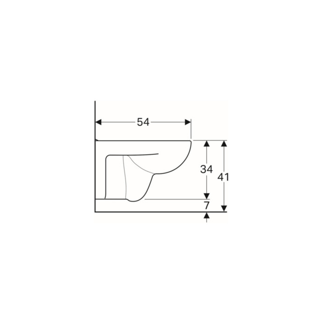 Geberit WC suspendu, chasse profonde Renova Plan 6/5 l, blanc
