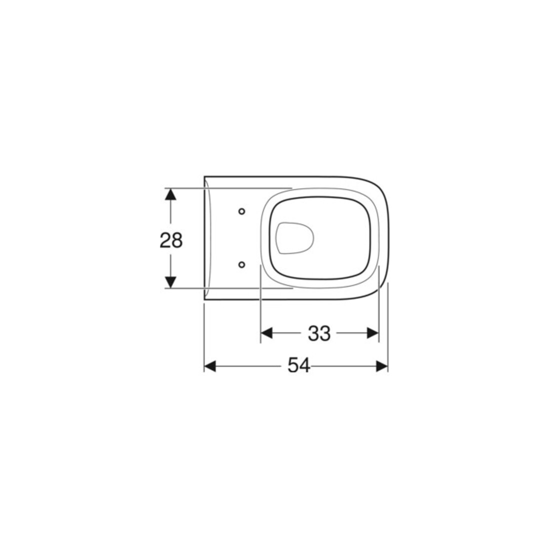 Geberit WC suspendu, chasse profonde Renova Plan 6/5 l, blanc