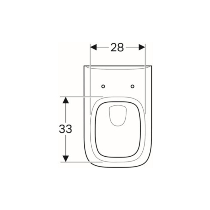 Geberit WC suspendu, chasse profonde Renova Plan 6/5 l, blanc