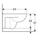 Geberit WC suspendu, chasse profonde Renova Plan 6/5 l, blanc KeraTect