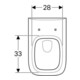 Geberit WC suspendu, chasse profonde Renova Plan 6/5 l, blanc KeraTect