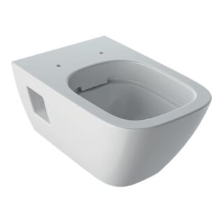 Geberit WC suspendu, chasse profonde Renova Plan 6/5 l, forme semi-fermée, sans rebord, blanc