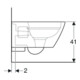 Geberit WC suspendu, chasse profonde Renova Plan 6/5 l, forme semi-fermée, sans rebord, blanc