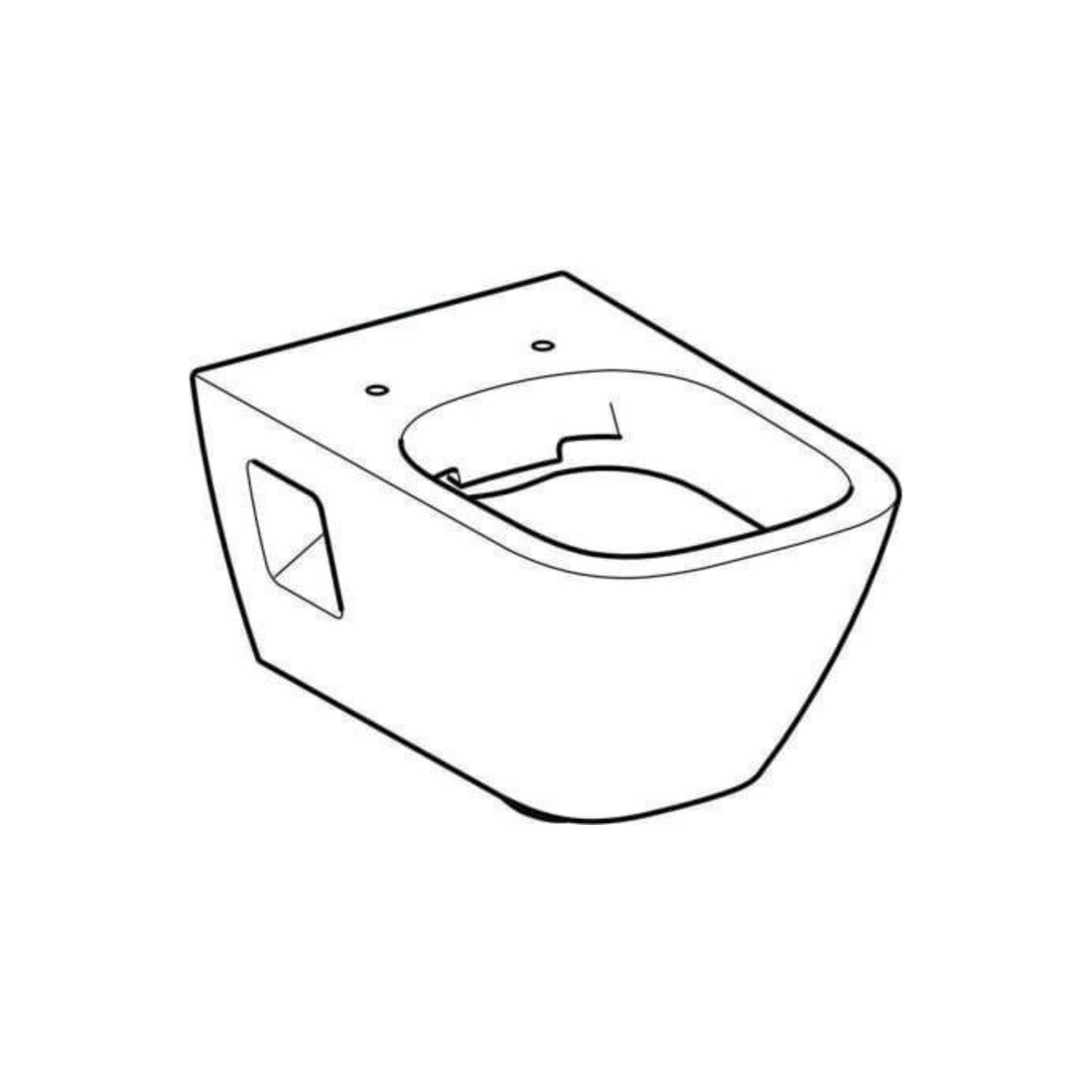 Geberit WC suspendu, chasse profonde Renova Plan 6/5 l, forme semi-fermée, sans rebord, blanc