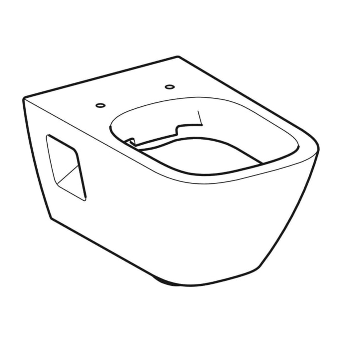 Geberit WC suspendu, chasse profonde Renova Plan 6/5 l, partiel, sans bride, KeraTect/blanc