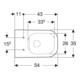 Geberit WC suspendu, chasse profonde Renova Plan 6/5 l, partiel, sans bride, KeraTect/blanc
