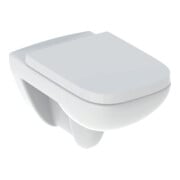Geberit WC suspendu, chasse profonde Renova Plan 6/5 l, sans rebord, avec siège WC, blanc