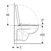Geberit WC suspendu, chasse profonde Renova Plan 6/5 l, sans rebord, avec siège WC, blanc-4