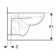 Geberit WC suspendu, chasse profonde Renova Plan 6/5 l, sans rebord, blanc