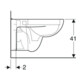 Geberit WC suspendu, chasse profonde Renova Plan 6/5 l, sans rebord, blanc
