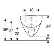 Geberit WC suspendu, chasse profonde Renova Plan 6/5 l, sans rebord, blanc-5