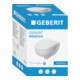 Geberit WC suspendu, chasse profonde Renova Set avec siège WC, TurboFlush, blanc