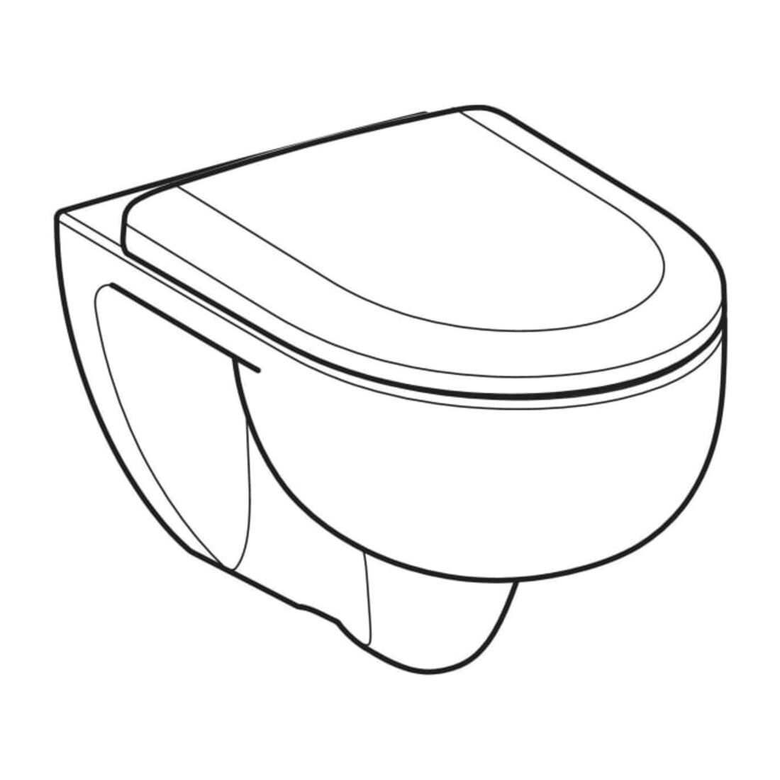 Geberit WC suspendu, chasse profonde Renova Set avec siège WC, TurboFlush, blanc