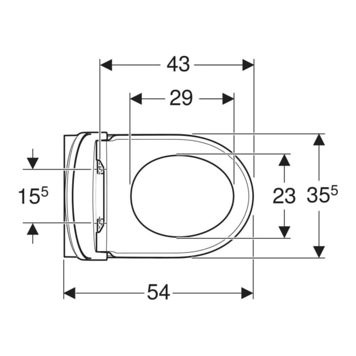 Geberit WC suspendu, chasse profonde Renova Set avec siège WC, TurboFlush, blanc