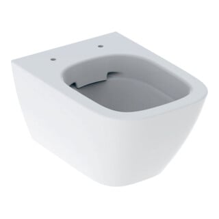 Geberit WC suspendu, chasse profonde Smyle Square 4,5 l, évac. cachée, fermé, sans bride, blanc