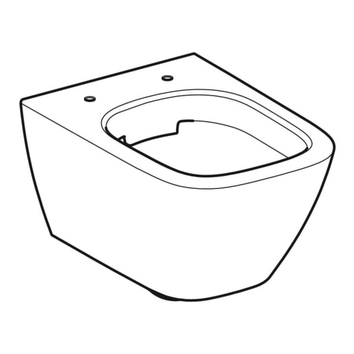 Geberit WC suspendu, chasse profonde Smyle Square 4,5 l, évac. cachée, fermé, sans bride, blanc