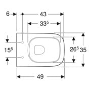 Geberit WC suspendu, chasse profonde Smyle Square 4,5 l, évac. cachée, fermé, sans bride, blanc-4