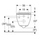 Geberit WC suspendu, cuvette à chasse profonde Acanto 36x38,5x53,5 cm, 4,5 l, blanc