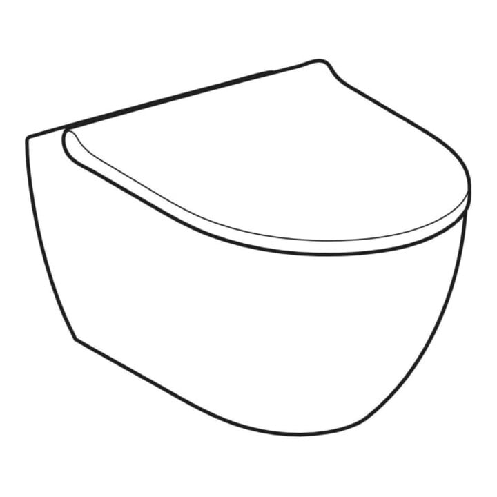 Geberit WC suspendu, cuvette à chasse profonde Acanto 36x38,5x53,5 cm, 4,5 l, blanc, K-Tect