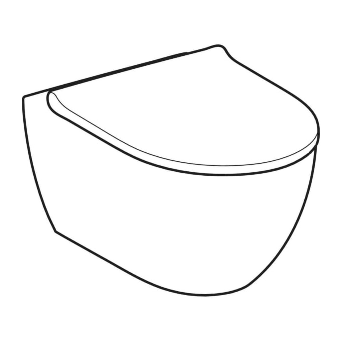 Geberit WC suspendu, cuvette à chasse profonde Acanto 36x38,5x53,5 cm, 4,5 l, blanc, K-Tect