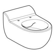 Geberit WC suspendu, cuvette à chasse profonde Bambini blanche, pour siège WC-2