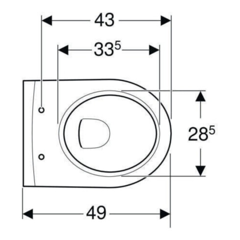 Geberit WC suspendu, cuvette à chasse profonde iCon 35,5x49cm, vrk A, fermé, sans bride, blanc