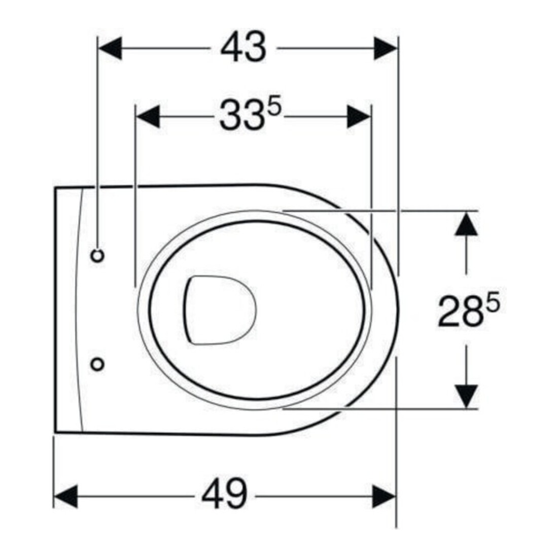 Geberit WC suspendu, cuvette à chasse profonde iCon 35,5x49cm, vrk A, fermé, sans bride, blanc