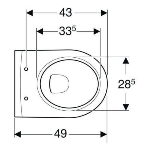 Geberit WC suspendu, cuvette à chasse profonde iCon 35,5x49cm, vrk A, fermé, sans bride, blanc