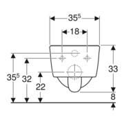 Geberit WC suspendu, cuvette à chasse profonde iCon 35,5x49cm, vrk A, ges, rimf, blanc, K-Tect-2