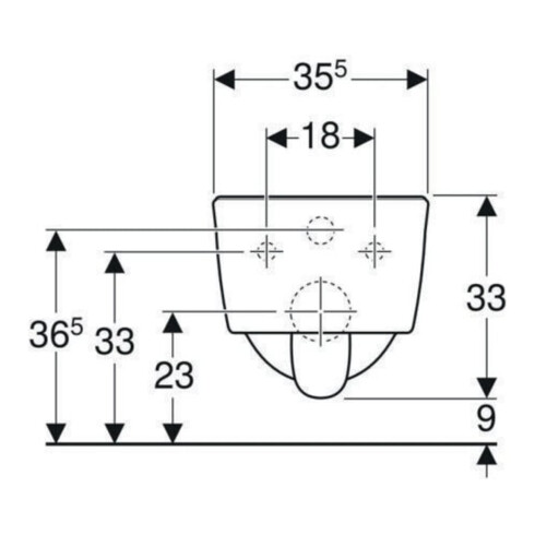 Geberit WC suspendu, cuvette à chasse profonde iCon 35,5x49cm, vrk A, ges, rimf, blanc, K-Tect
