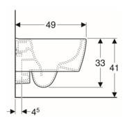 Geberit WC suspendu, cuvette à chasse profonde iCon 35,5x49cm, vrk A, ges, rimf, blanc, K-Tect-4