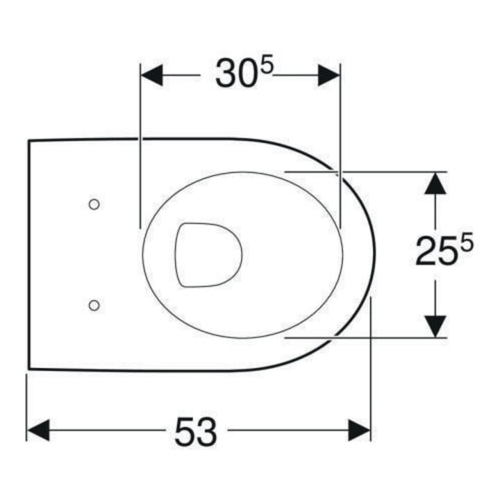 Geberit WC suspendu, cuvette à chasse profonde iCon 35,5x53 cm, forme fermée, blanc