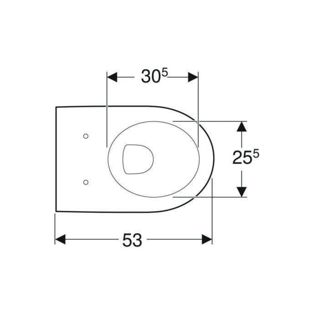 Geberit WC suspendu, cuvette à chasse profonde iCon 35,5x53 cm, forme fermée, blanc