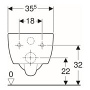 Geberit WC suspendu, cuvette à chasse profonde iCon 35,5x53 cm, forme fermée, blanc-4