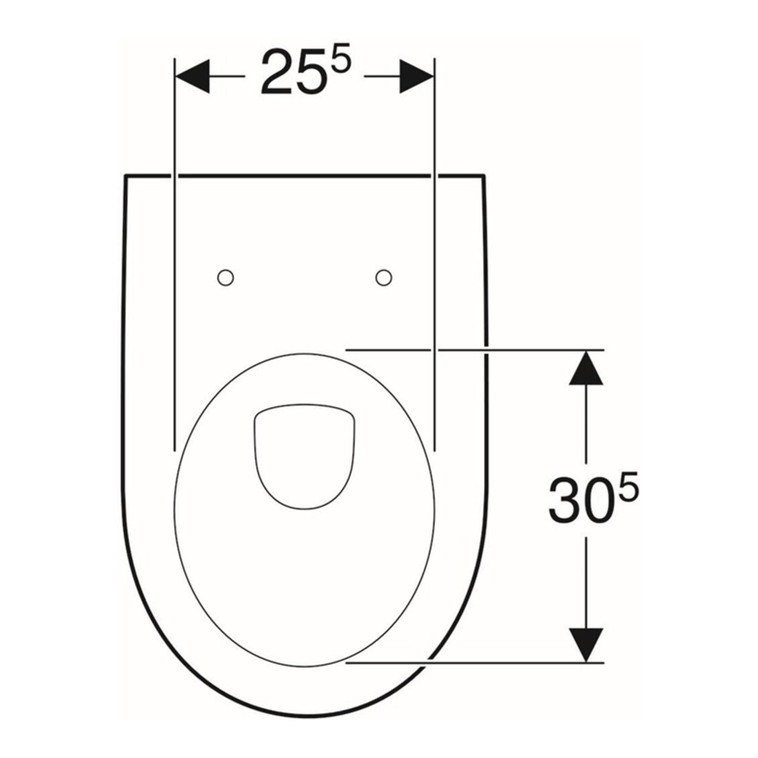 Geberit WC suspendu, cuvette à chasse profonde iCon 35,5x53 cm, forme fermée, blanc