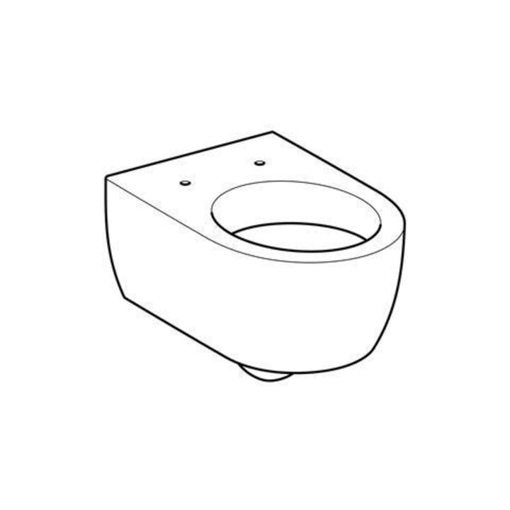 Geberit WC suspendu, cuvette à chasse profonde iCon 35,5x53 cm, forme fermée, blanc