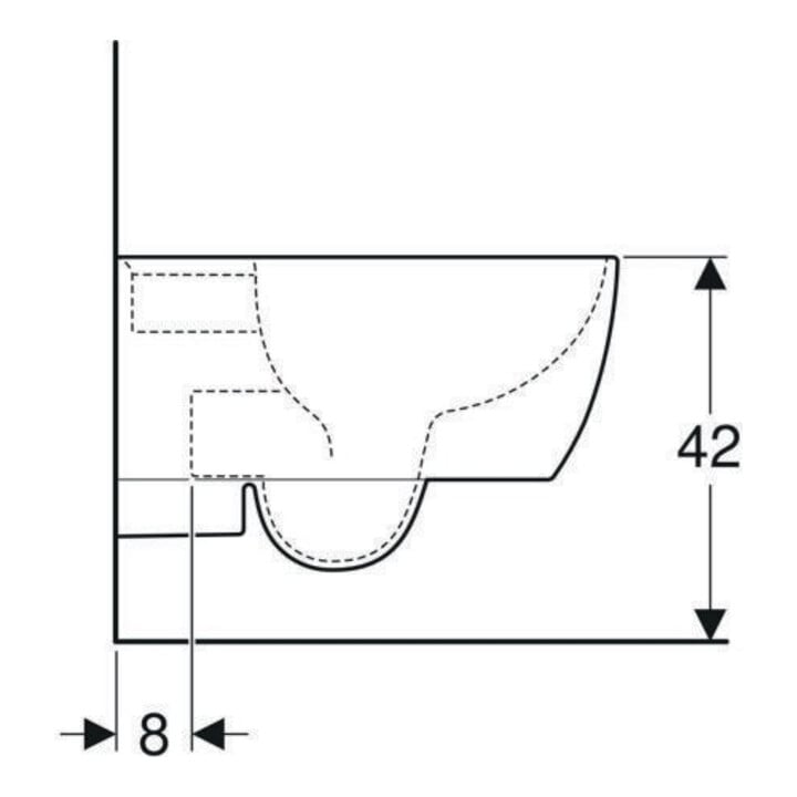 Geberit WC suspendu, cuvette à chasse profonde iCon 35,5x53 cm, forme fermée, blanc