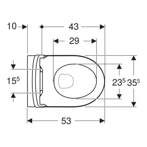 Geberit WC suspendu, cuvette à chasse profonde iCon 36x53 cm, blanc, sans rebord, avec siège, K-Tect
