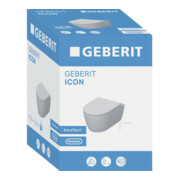 Geberit WC suspendu, cuvette à chasse profonde iCon 36x53 cm, fermée, sans rebord, avec siège, blanc-2