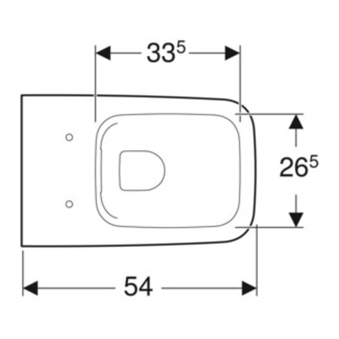 Geberit WC suspendu, cuvette à chasse profonde iCon Square 35x54 cm, abattant fermé, sans rebord, blanc K-Tect