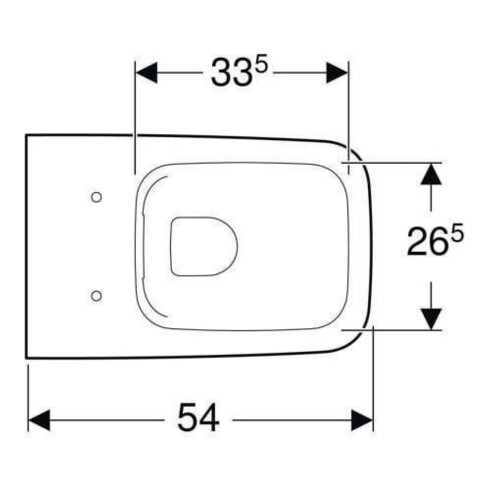Geberit WC suspendu, cuvette à chasse profonde iCon Square 35x54 cm, abattant fermé, sans rebord, blanc K-Tect