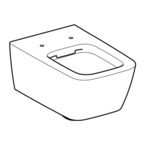 Geberit WC suspendu, cuvette à chasse profonde iCon Square 35x54 cm, abattant fermé, sans rebord, blanc K-Tect